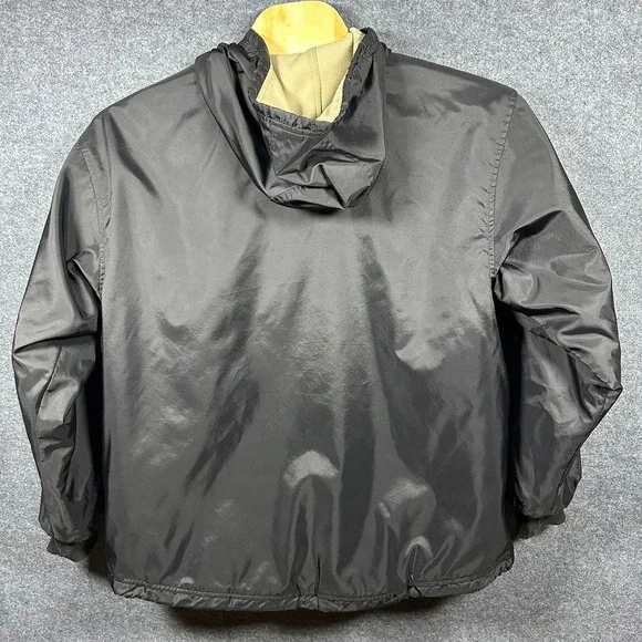 Vintage Y2K Nike Men's M Black Tan Reversible Therma-Fit Jacket Nylon Fleece - Picture 2 of 16